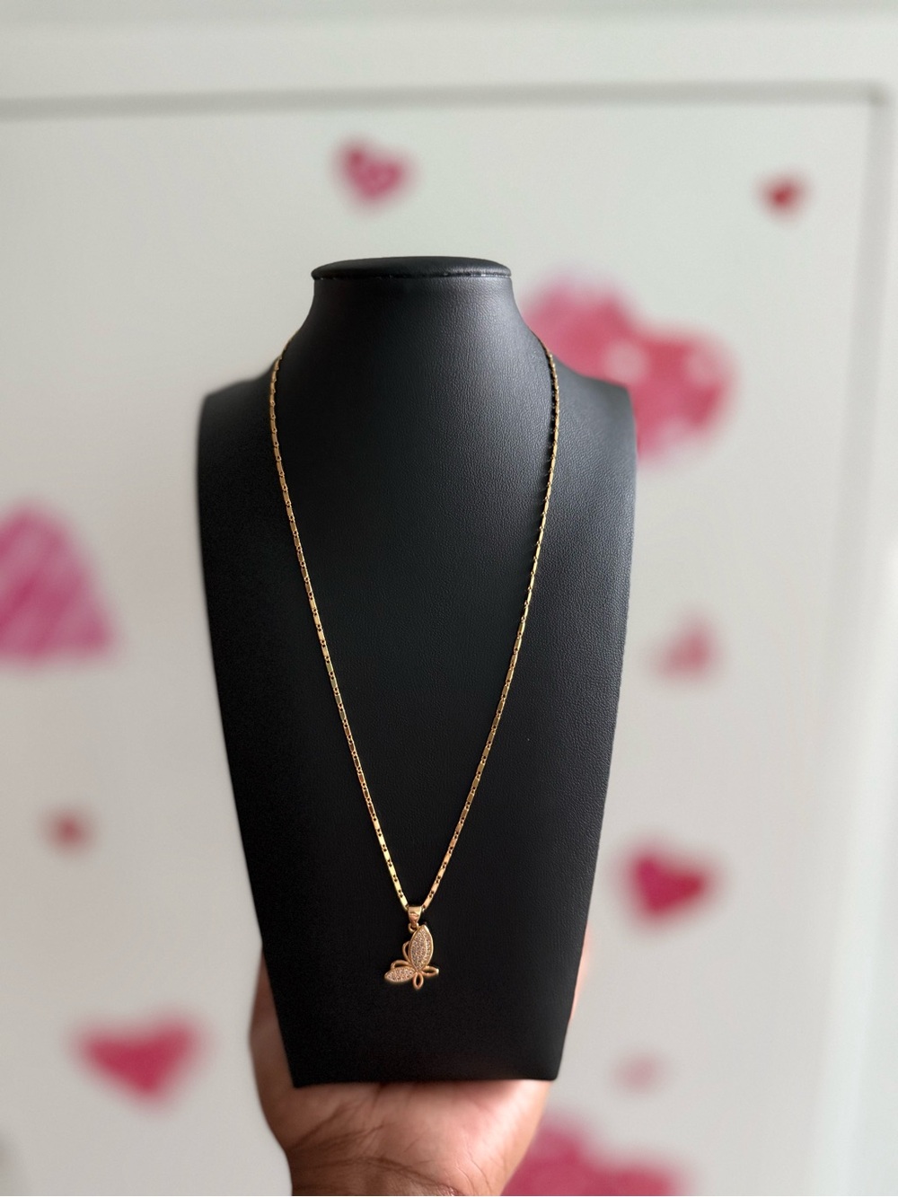 Delicate Gold Butterfly Charm Necklace - Women Jewelry
